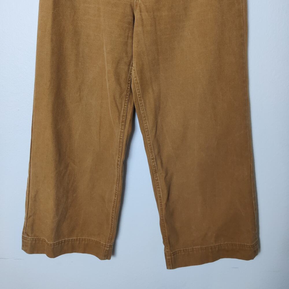 Frye Camber Nadia Canvas High Rise Wide Leg Ankle Pants 28 Workwear Nutmeg Brown - Picture 6 of 16